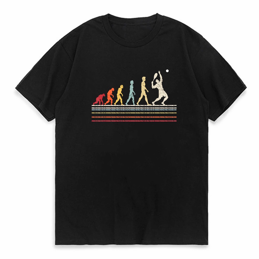 Street Fashion Evolution - 재미있는 테니스 진화 남자 스포츠 프린트