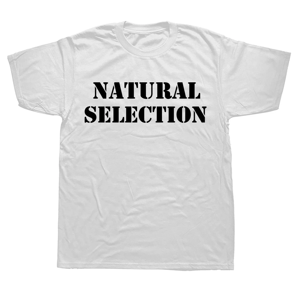 Street Fashion Evolution - Natural Selection 텍스트 프린트 남성 티셔츠,