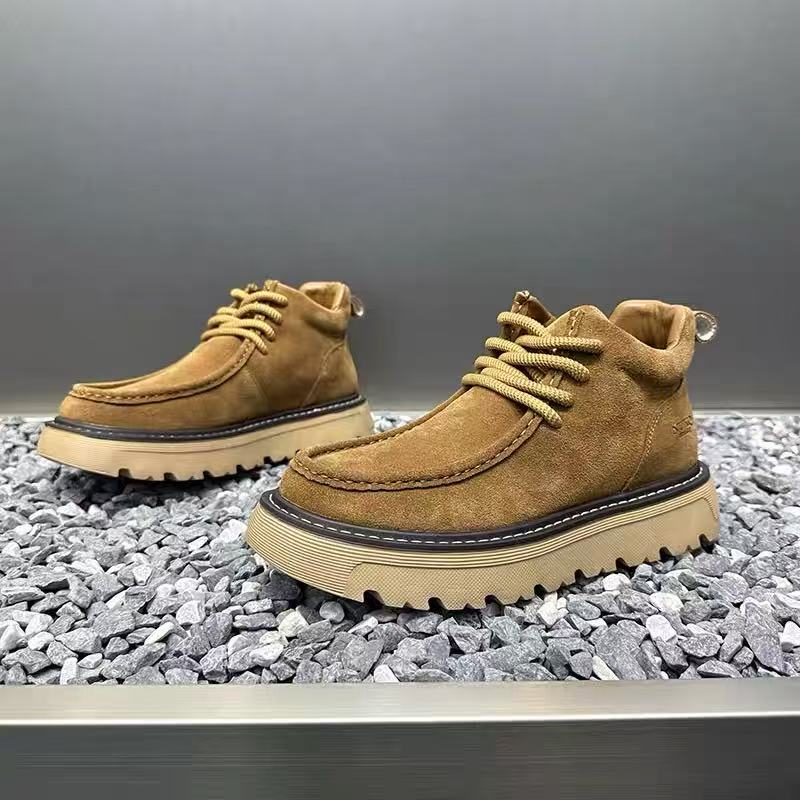 Street Fashion Men 2025 - 가을 겨울 남성 플랫폼 부츠 디자이너