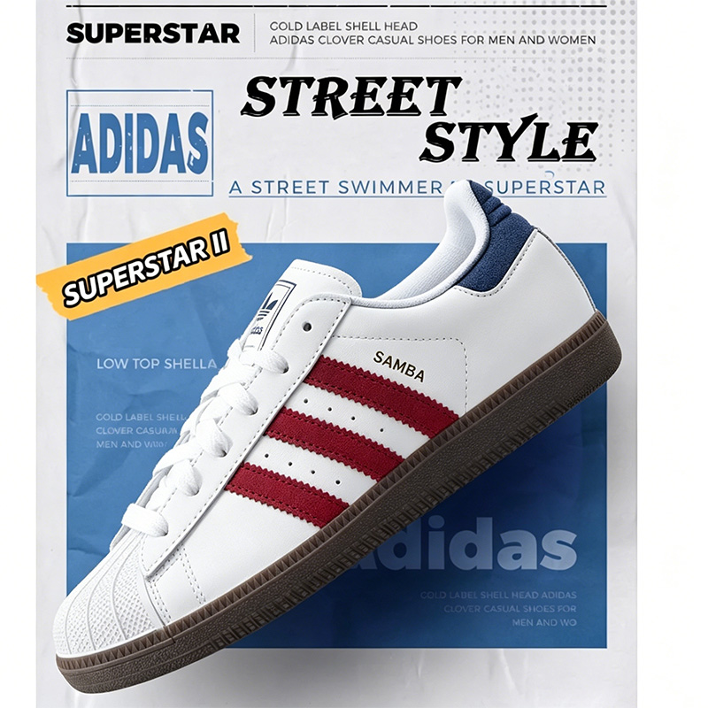 Street Fashion Adidas - 아디다스 유니섹스 삼바 OG 스니커즈 통기성