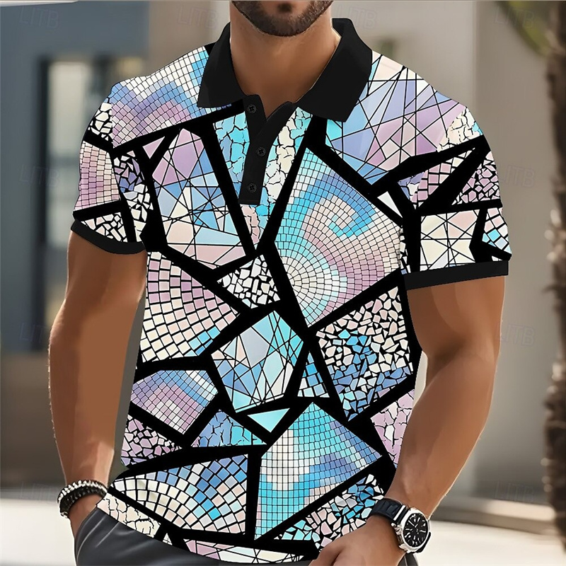 Street Fashion Men 2025 - 2025 남성 폴로셔츠 골프셔츠 컬러 블록
