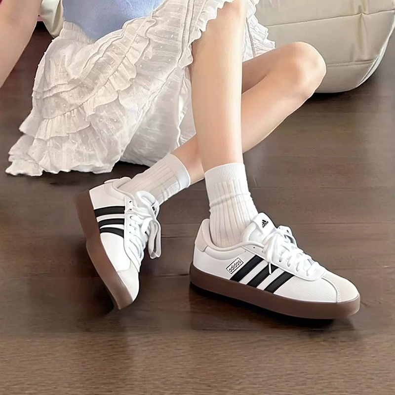 Adidas Shoes Samba - 아디다스 화이트 블랙 스웨이드 토우 고무솔