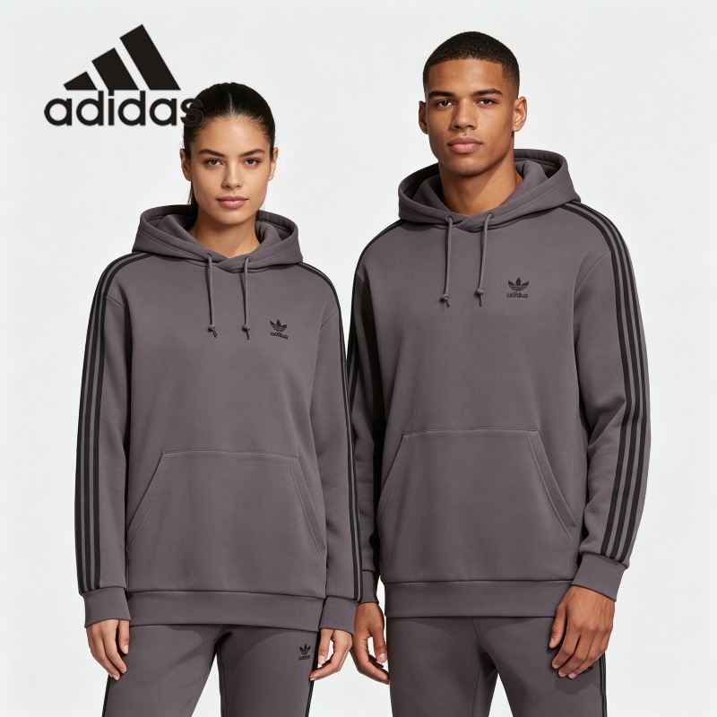 Street Fashion Adidas - 아디다스 비대칭 밑단 Y2K 후디 유니크