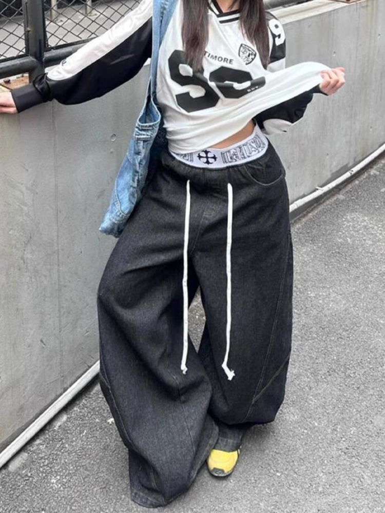 Street Fashion Jeans Men - 2025 년 봄 여성을위한 미국 복고풍