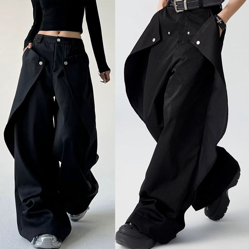 Street Fashion Men 2025 - 남성용 스티칭 더블 레이어 디자인 캐주얼