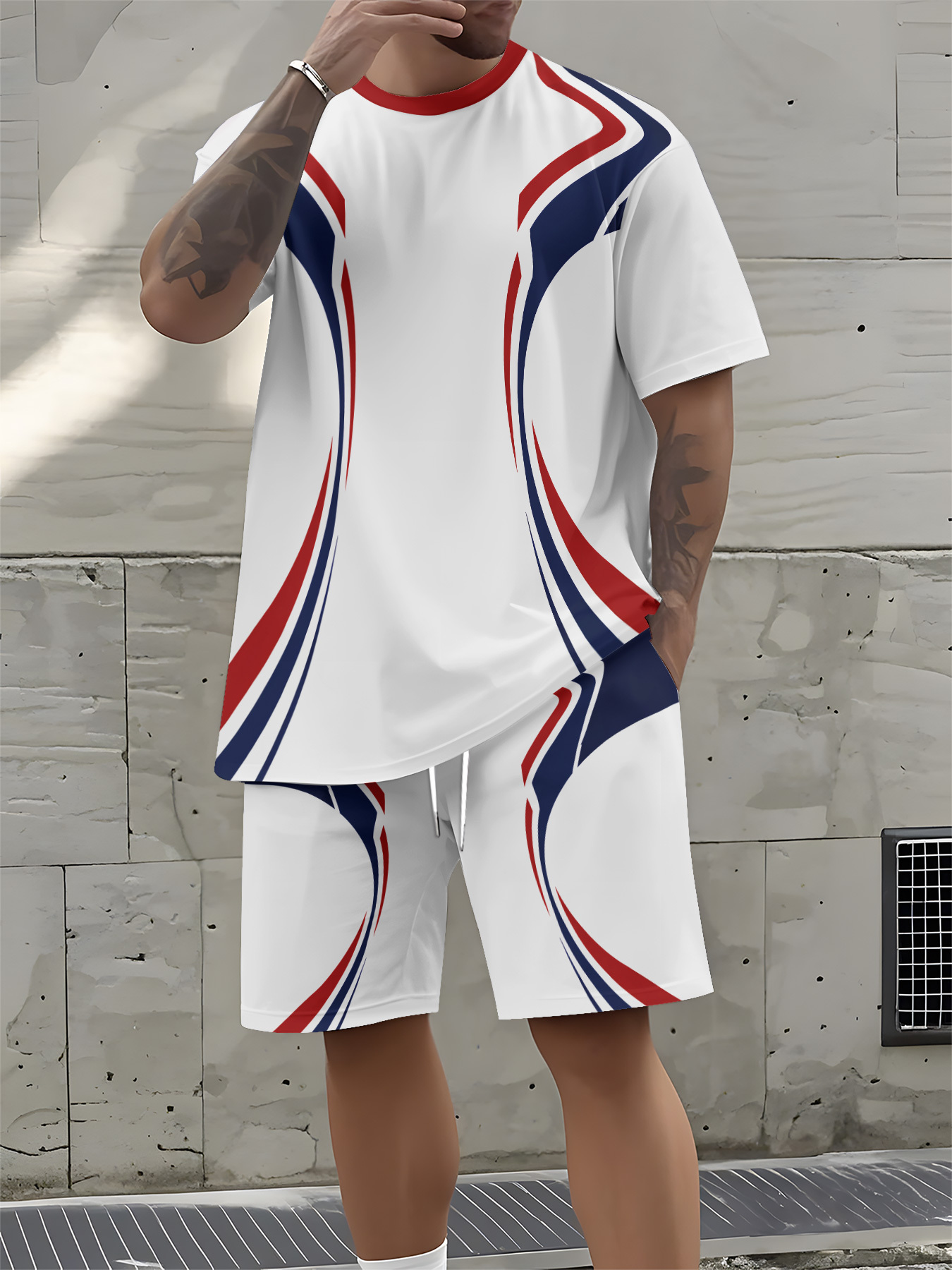 Street Fashion For 2026 - 2026년 여름 신상 남성용 3D 스트라이프