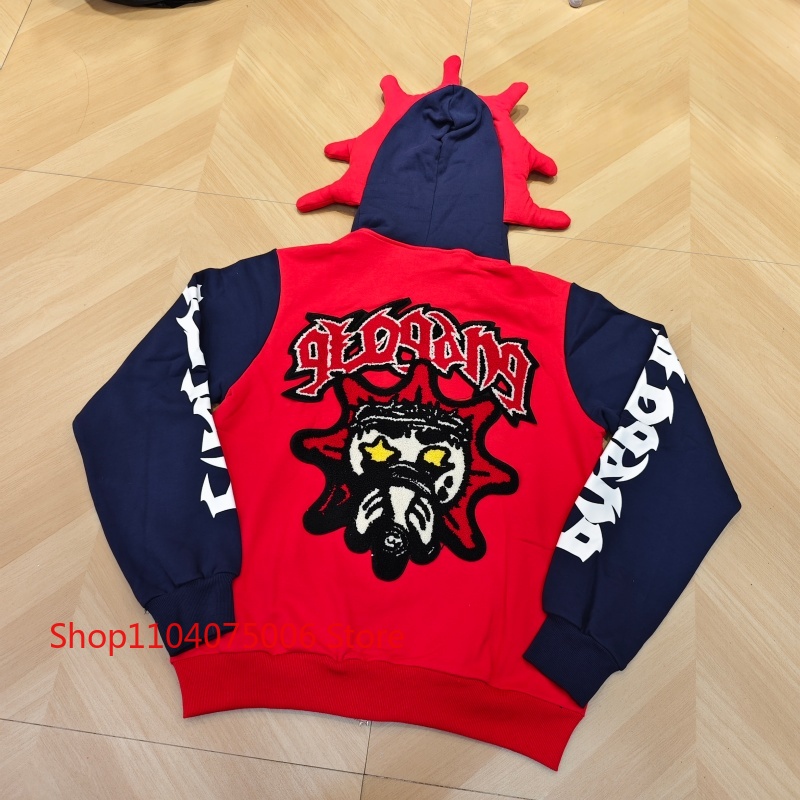 유니섹스 글로 갱 후디 스트리트 패션 자수 로고 두꺼운 - Street Fashion Logo Design 리뷰 및 가격