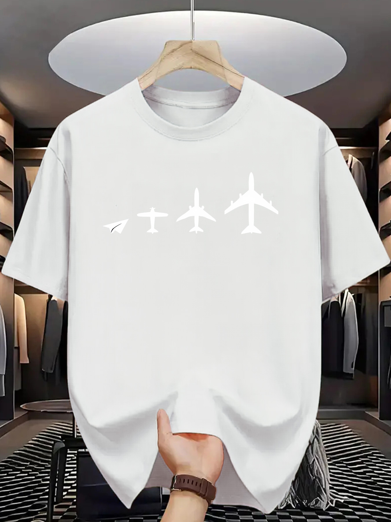 Plane Evolution 프린트 남성 반팔 티셔츠  - Street Fashion Evolution 리뷰 및 가격