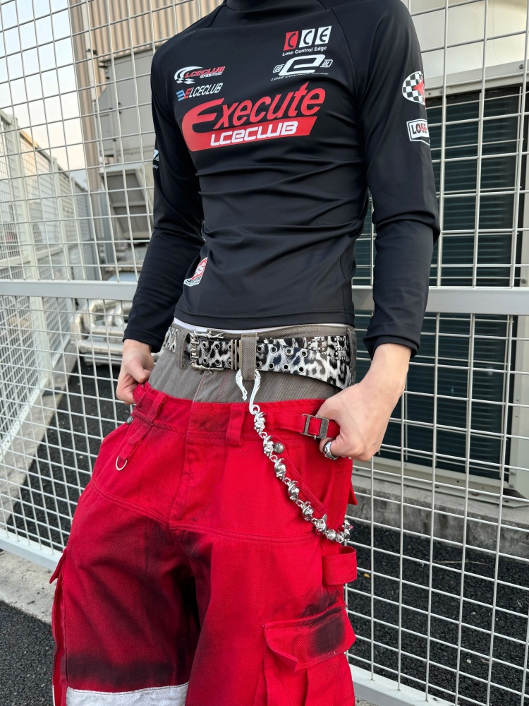 오리지널 디자인 레오파드 프린트 로고 리벳 더블 핀 버 - Street Fashion Logo Design 리뷰 및 가격