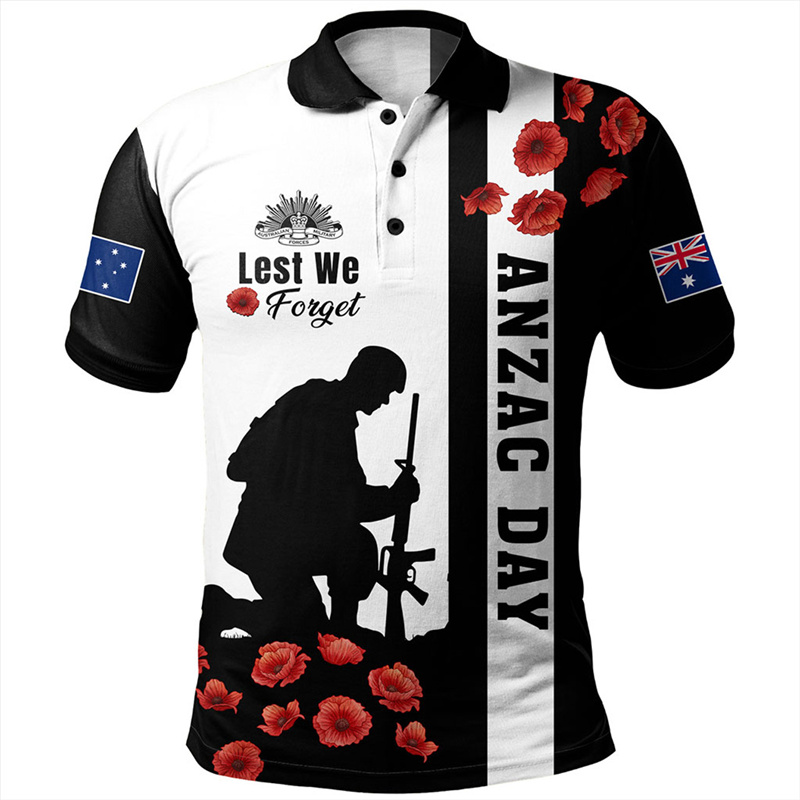 Lest We Forget Anzac Day 폴로 셔츠 - Street Fashion Men 2025 리뷰 및 가격