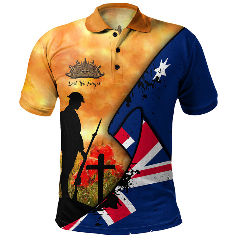 Lest We Forget Anzac Day 폴로 셔츠 - Street Fashion Men 2025 리뷰 및 가격