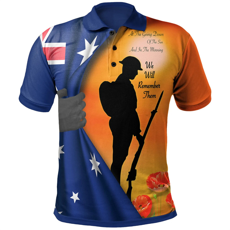 Lest We Forget Anzac Day 폴로 셔츠 - Street Fashion Men 2025 리뷰 및 가격