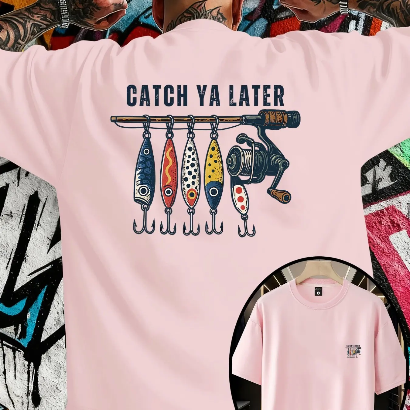 2026 여름 남성용 Catch Ya Later Fis - Street Style Fashion Quotes 리뷰 및 가격