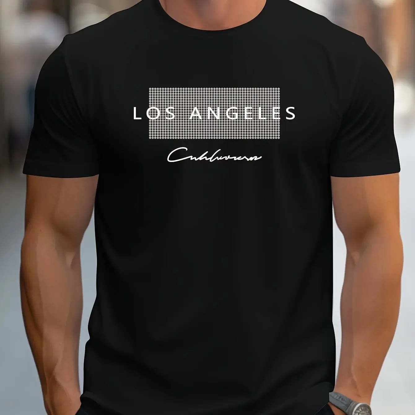 여름 남성 캐주얼 루즈핏 티셔츠 로스앤젤레스 레터 프린 - Street Fashion Los Angeles 리뷰 및 가격