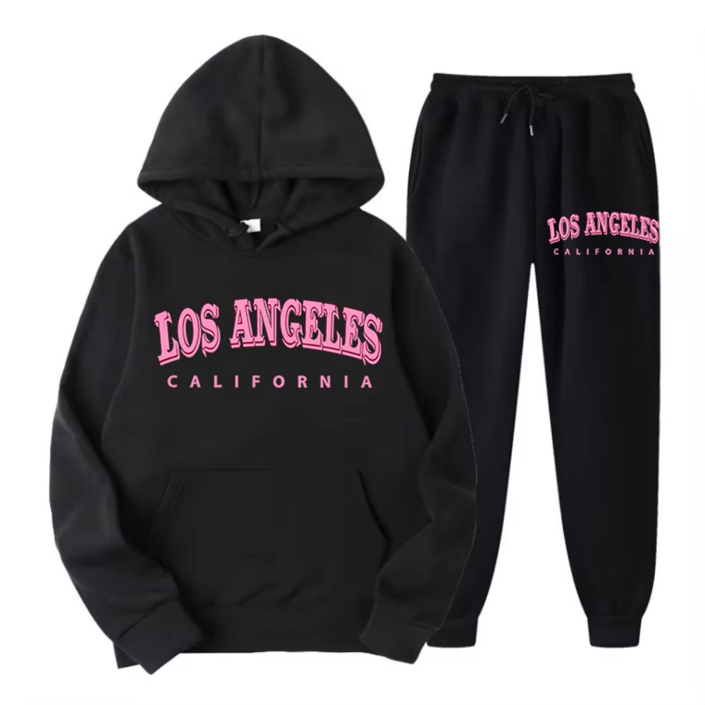 여성용 스트리트 후드 및 바지, 플리스 포켓 루즈 풀오 - Street Fashion Los Angeles 리뷰 및 가격