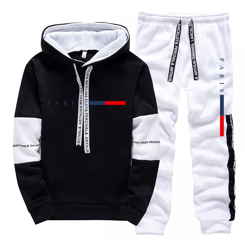 남성 세트/후드티/바지 파리 패션 가을 겨울 캐주얼 스 - Street Fashion In China 리뷰 및 가격