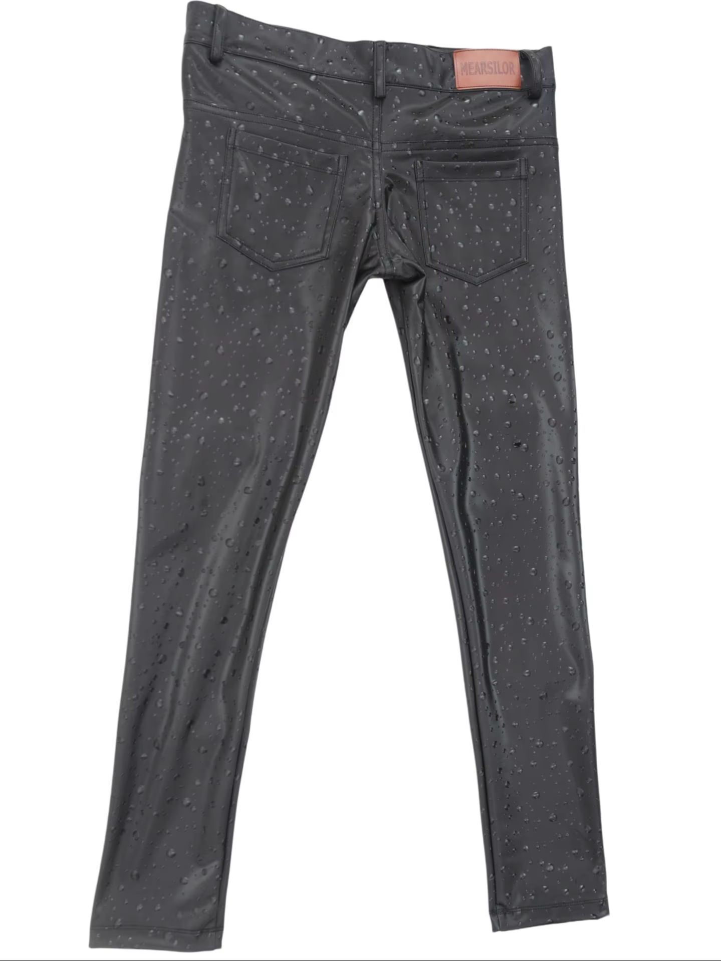 3D 워터 드롭 프린트 탄성 PU 가죽 청바지 타이츠  - Street Fashion Jeans Men 리뷰 및 가격